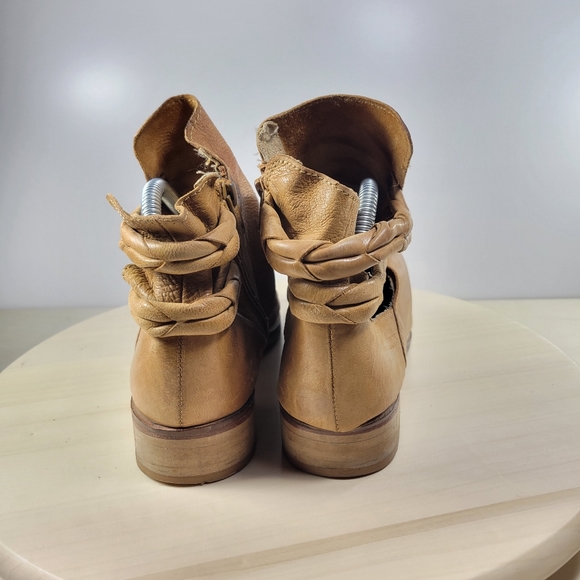 Free People Landslide Brown Leather Ankle Boots Booties Women's Size 8, EU 38 - Picture 4 of 15